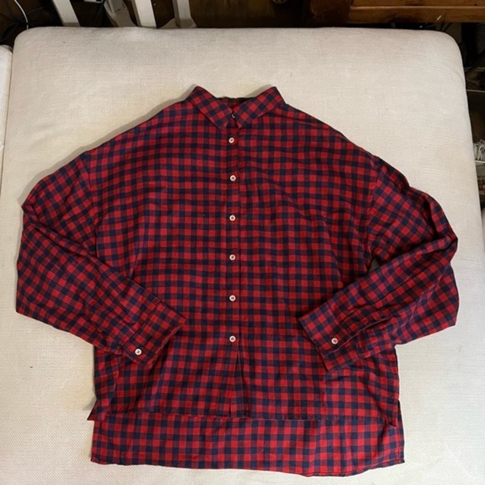 Reformation Gingham Checkered Button Down Shirt - image 1